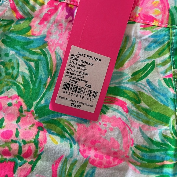 Lilly Pulitzer Ocean View Shorts - Pear Necessities - Size XXS - Picture 2 of 4